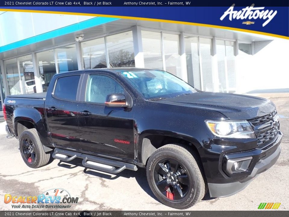 2021 Chevrolet Colorado LT Crew Cab 4x4 Black / Jet Black Photo #1