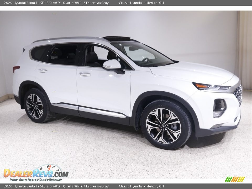 2020 Hyundai Santa Fe SEL 2.0 AWD Quartz White / Espresso/Gray Photo #1