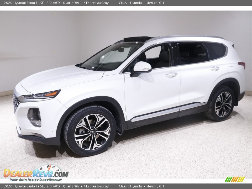 2020 Hyundai Santa Fe SEL 2.0 AWD Quartz White / Espresso/Gray Photo #3