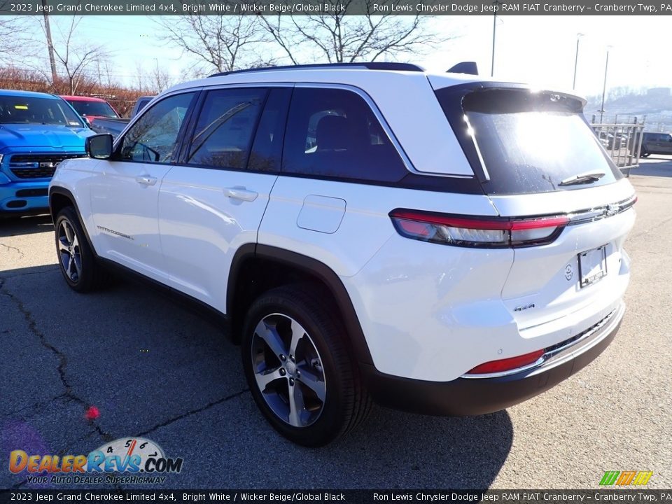 2023 Jeep Grand Cherokee Limited 4x4 Bright White / Wicker Beige/Global Black Photo #3