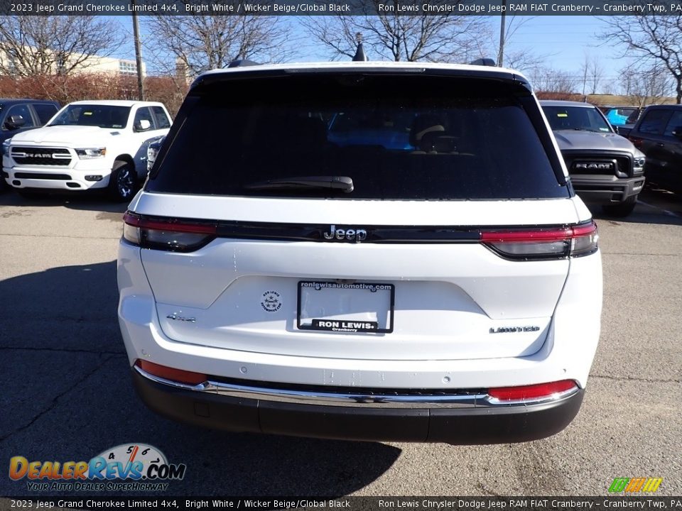 2023 Jeep Grand Cherokee Limited 4x4 Bright White / Wicker Beige/Global Black Photo #4