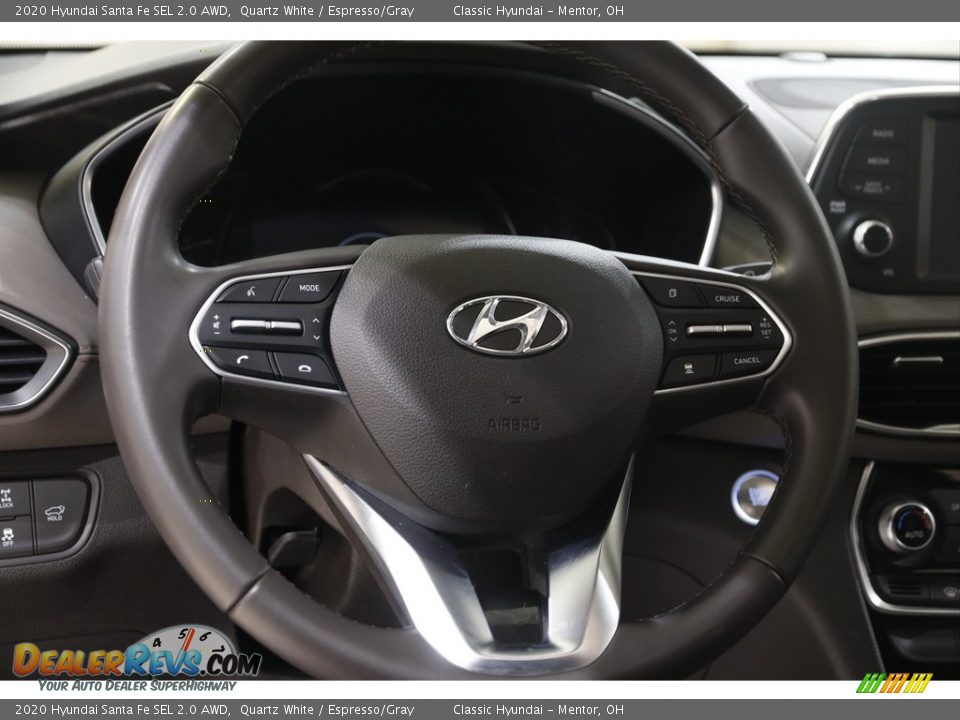 2020 Hyundai Santa Fe SEL 2.0 AWD Quartz White / Espresso/Gray Photo #7