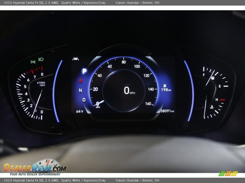 2020 Hyundai Santa Fe SEL 2.0 AWD Quartz White / Espresso/Gray Photo #8