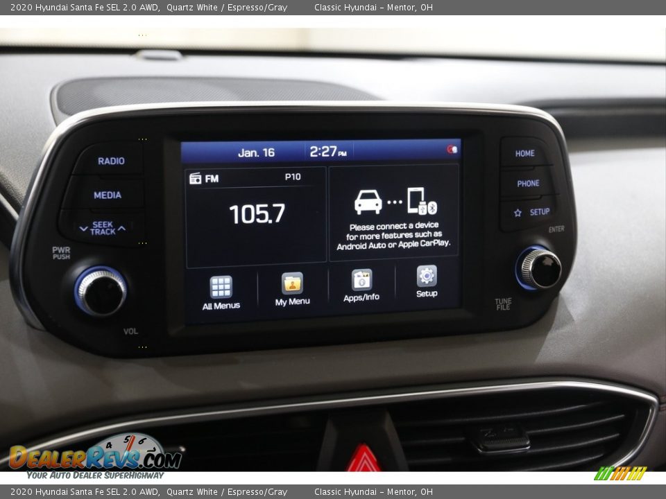 2020 Hyundai Santa Fe SEL 2.0 AWD Quartz White / Espresso/Gray Photo #9