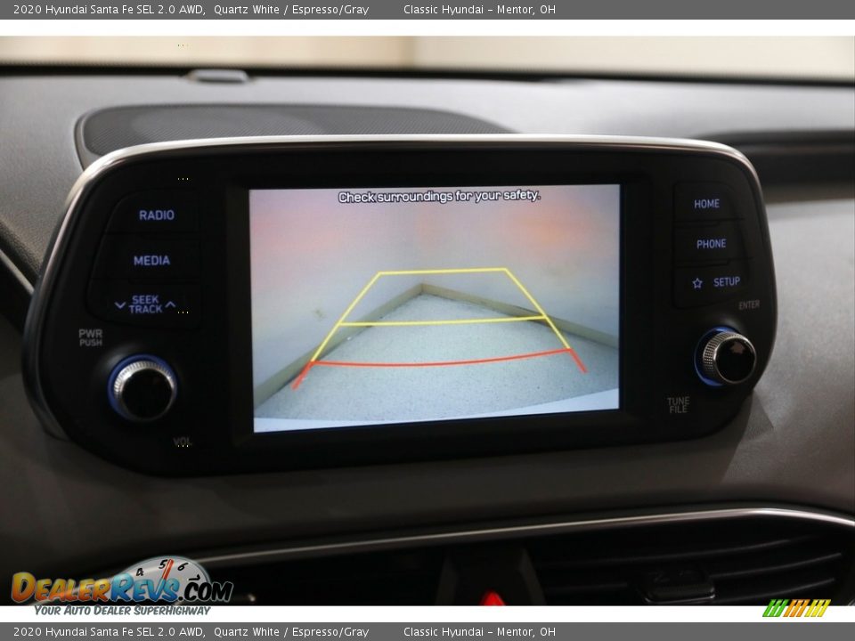 2020 Hyundai Santa Fe SEL 2.0 AWD Quartz White / Espresso/Gray Photo #10