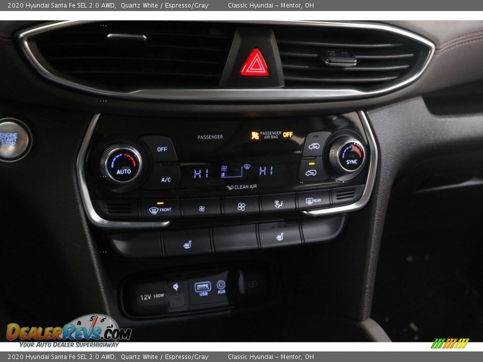2020 Hyundai Santa Fe SEL 2.0 AWD Quartz White / Espresso/Gray Photo #11