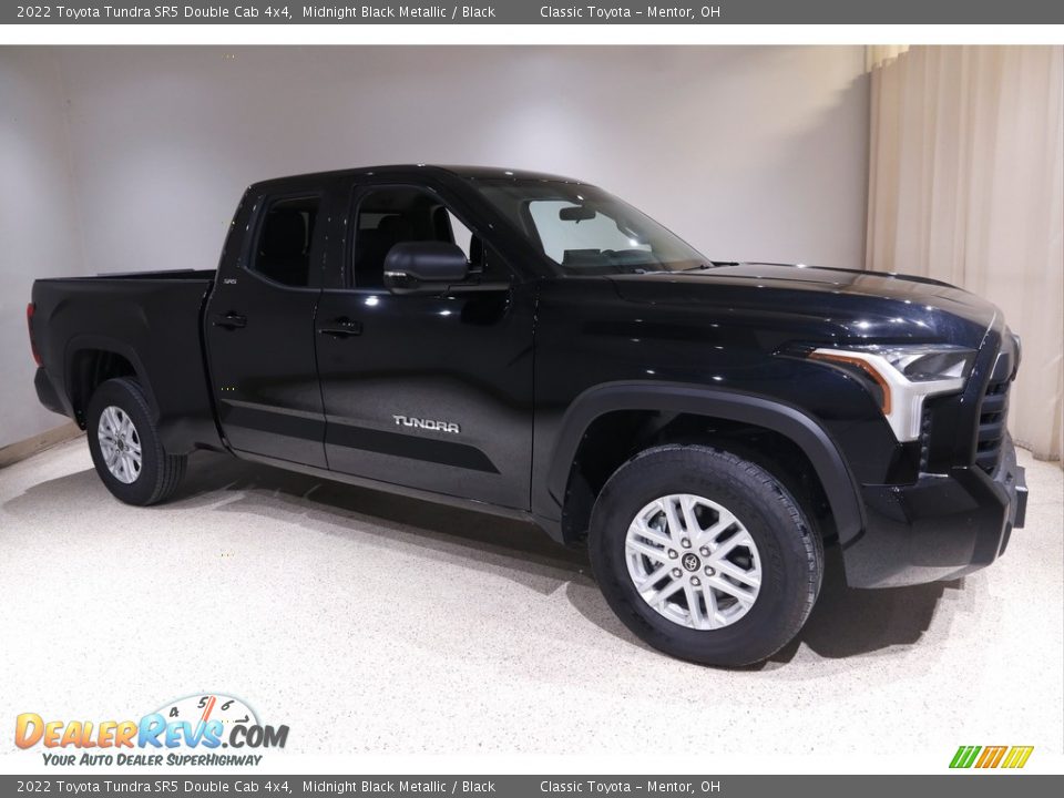 2022 Toyota Tundra SR5 Double Cab 4x4 Midnight Black Metallic / Black Photo #1