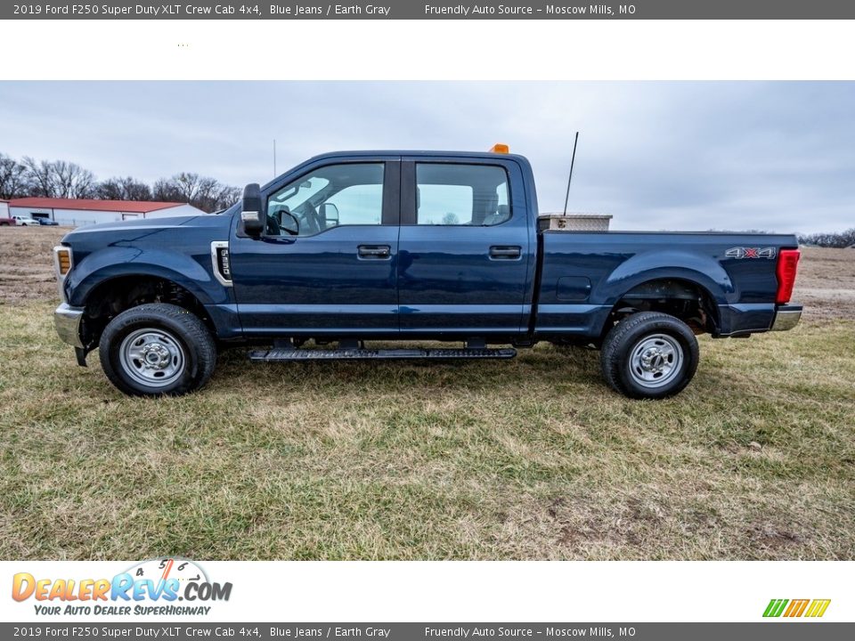 2019 Ford F250 Super Duty XLT Crew Cab 4x4 Blue Jeans / Earth Gray Photo #7