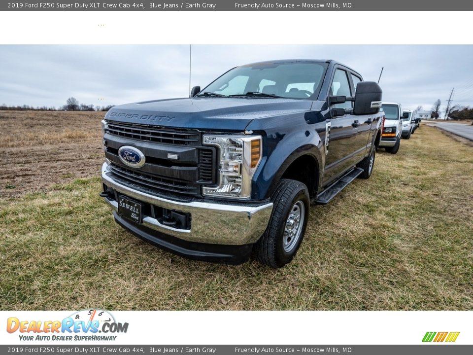 2019 Ford F250 Super Duty XLT Crew Cab 4x4 Blue Jeans / Earth Gray Photo #8
