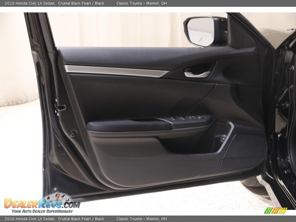 2019 Honda Civic LX Sedan Crystal Black Pearl / Black Photo #4