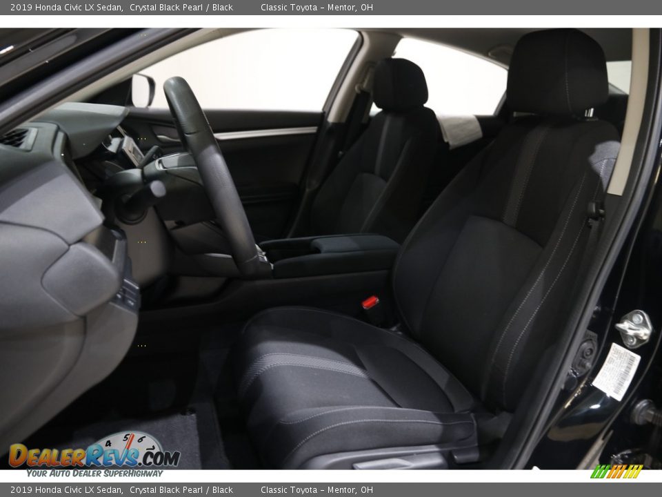 2019 Honda Civic LX Sedan Crystal Black Pearl / Black Photo #5