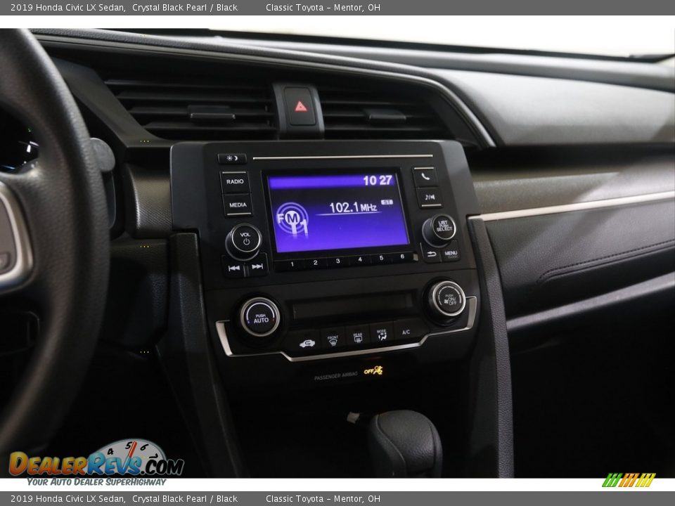 2019 Honda Civic LX Sedan Crystal Black Pearl / Black Photo #9