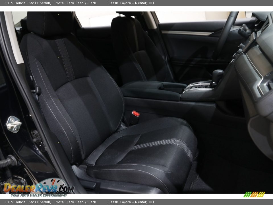 2019 Honda Civic LX Sedan Crystal Black Pearl / Black Photo #14