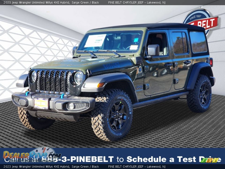 2023 Jeep Wrangler Unlimited Willys 4XE Hybrid Sarge Green / Black Photo #1