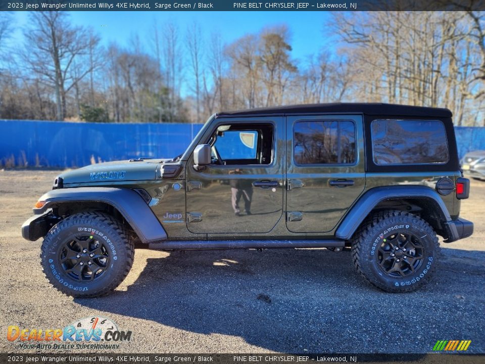 2023 Jeep Wrangler Unlimited Willys 4XE Hybrid Sarge Green / Black Photo #3