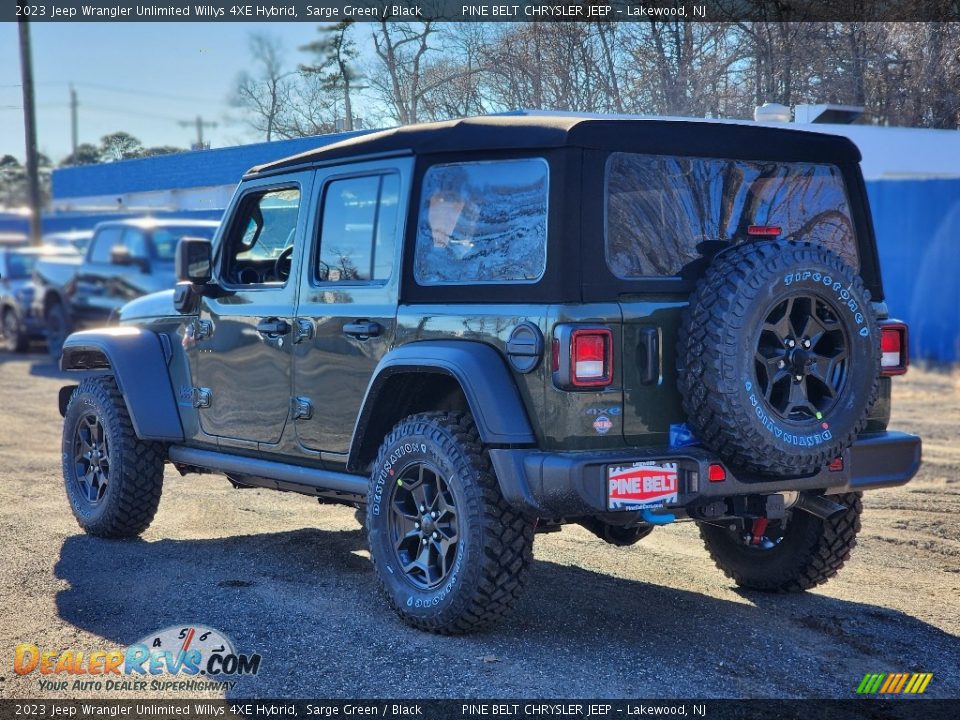 2023 Jeep Wrangler Unlimited Willys 4XE Hybrid Sarge Green / Black Photo #4