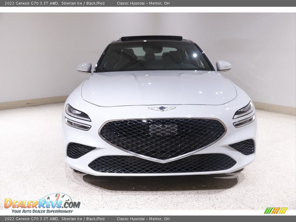 2022 Genesis G70 3.3T AWD Siberian Ice / Black/Red Photo #2