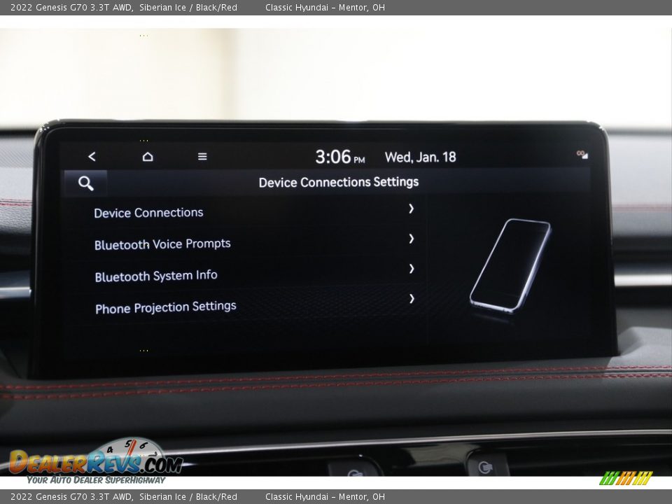 Controls of 2022 Genesis G70 3.3T AWD Photo #12