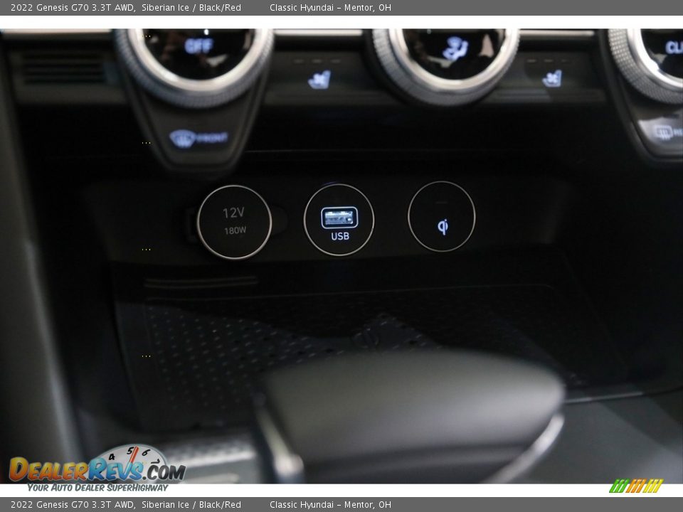 2022 Genesis G70 3.3T AWD Siberian Ice / Black/Red Photo #15