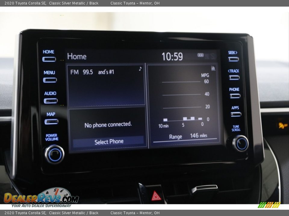 2020 Toyota Corolla SE Classic Silver Metallic / Black Photo #10