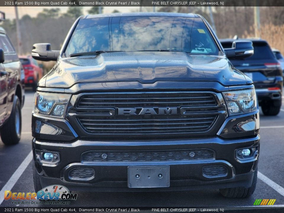 2021 Ram 1500 Big Horn Quad Cab 4x4 Diamond Black Crystal Pearl / Black Photo #2