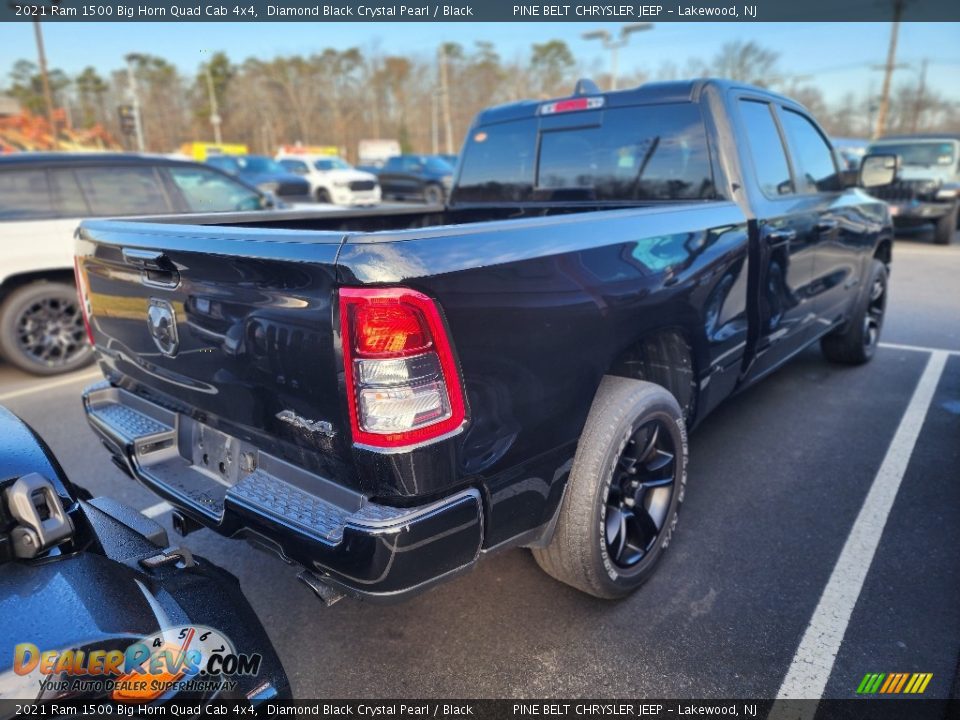 2021 Ram 1500 Big Horn Quad Cab 4x4 Diamond Black Crystal Pearl / Black Photo #4