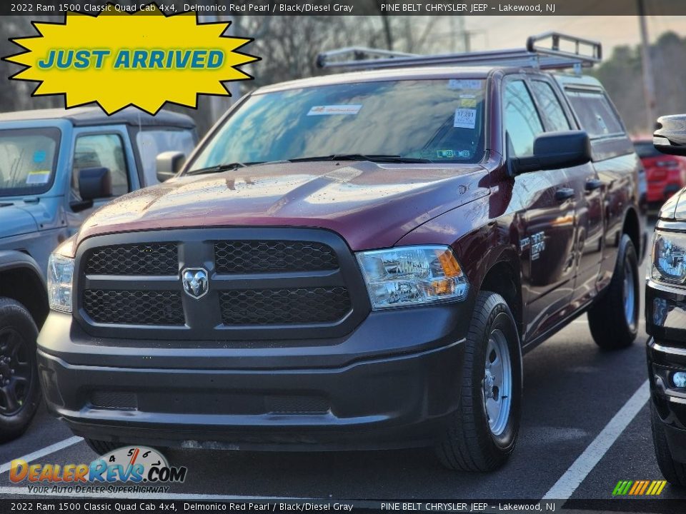 2022 Ram 1500 Classic Quad Cab 4x4 Delmonico Red Pearl / Black/Diesel Gray Photo #1