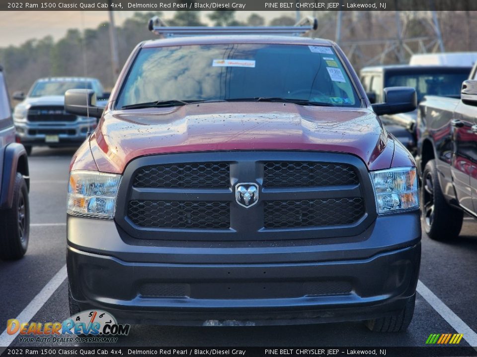 2022 Ram 1500 Classic Quad Cab 4x4 Delmonico Red Pearl / Black/Diesel Gray Photo #2