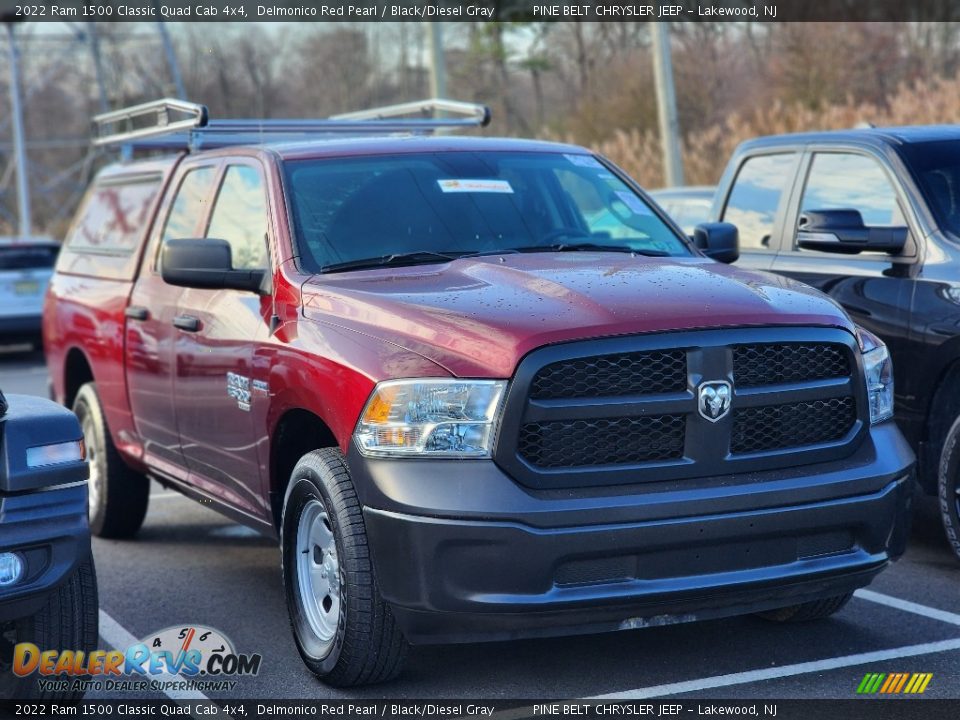 2022 Ram 1500 Classic Quad Cab 4x4 Delmonico Red Pearl / Black/Diesel Gray Photo #3