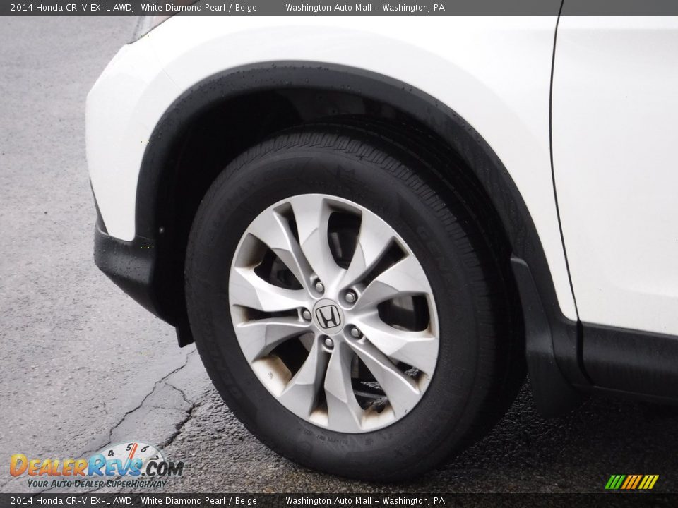 2014 Honda CR-V EX-L AWD White Diamond Pearl / Beige Photo #7