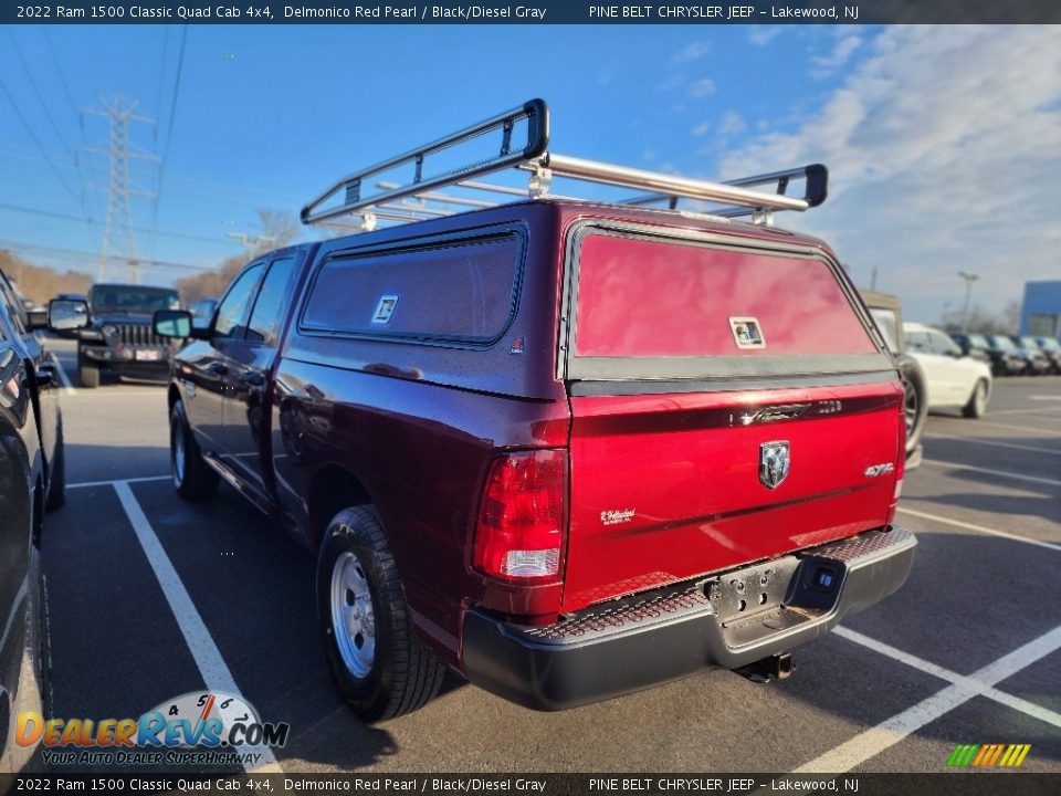 2022 Ram 1500 Classic Quad Cab 4x4 Delmonico Red Pearl / Black/Diesel Gray Photo #9