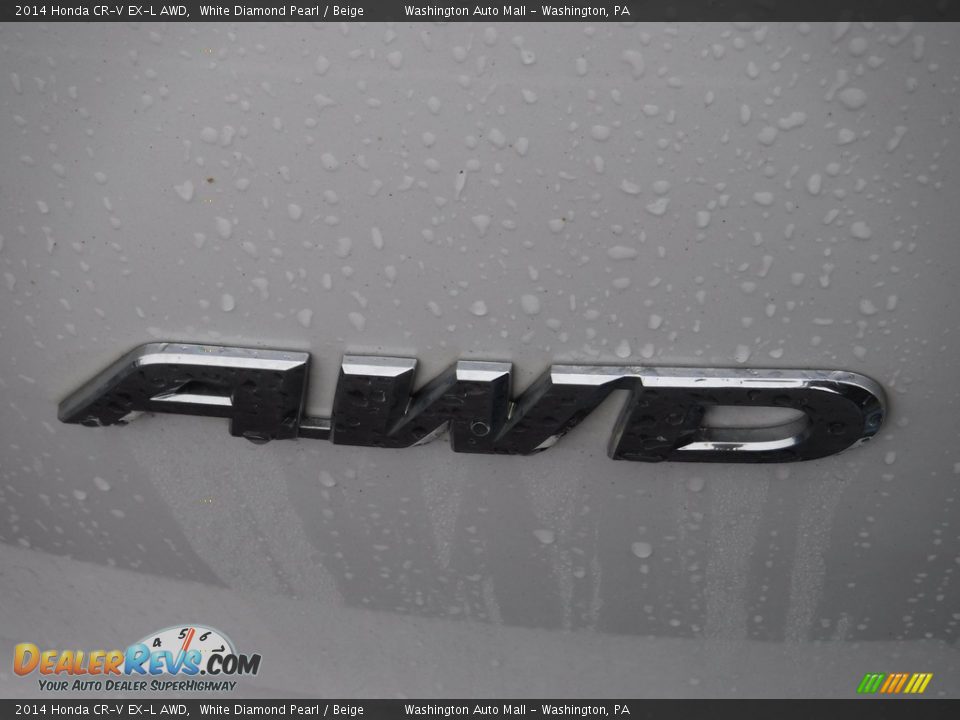 2014 Honda CR-V EX-L AWD White Diamond Pearl / Beige Photo #11