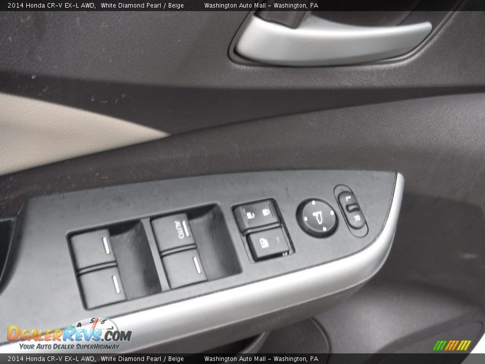 2014 Honda CR-V EX-L AWD White Diamond Pearl / Beige Photo #15