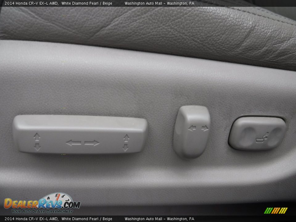 2014 Honda CR-V EX-L AWD White Diamond Pearl / Beige Photo #16