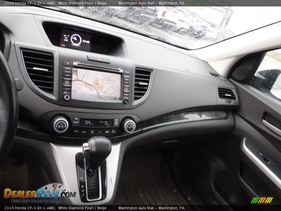 2014 Honda CR-V EX-L AWD White Diamond Pearl / Beige Photo #18