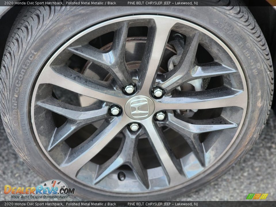 2020 Honda Civic Sport Hatchback Polished Metal Metallic / Black Photo #10
