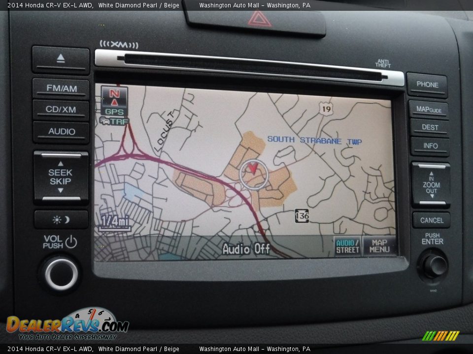 2014 Honda CR-V EX-L AWD White Diamond Pearl / Beige Photo #19