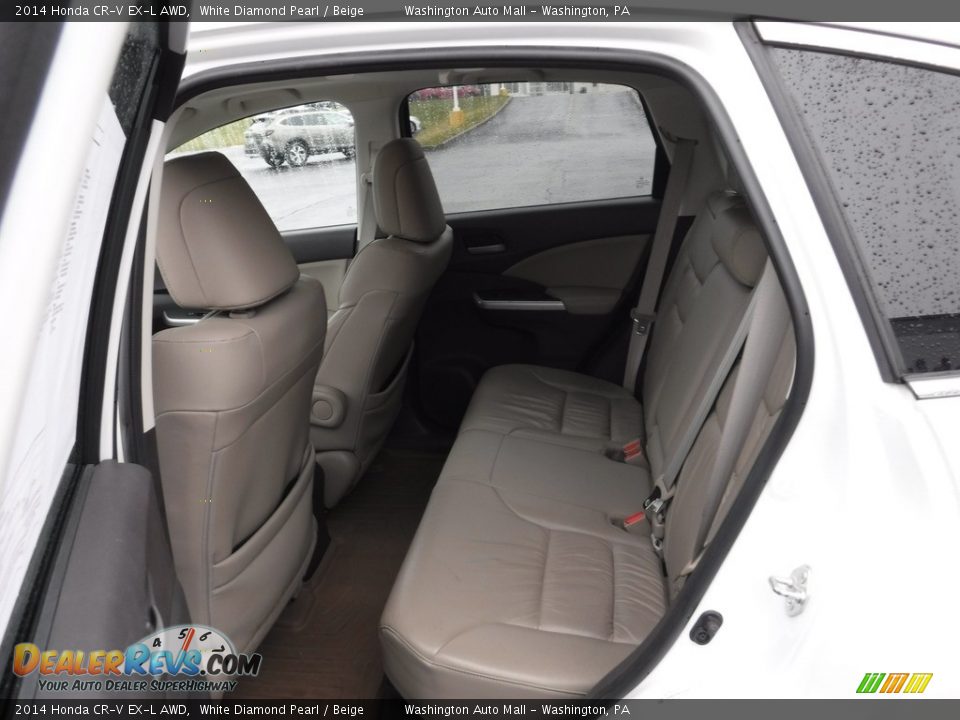 2014 Honda CR-V EX-L AWD White Diamond Pearl / Beige Photo #27