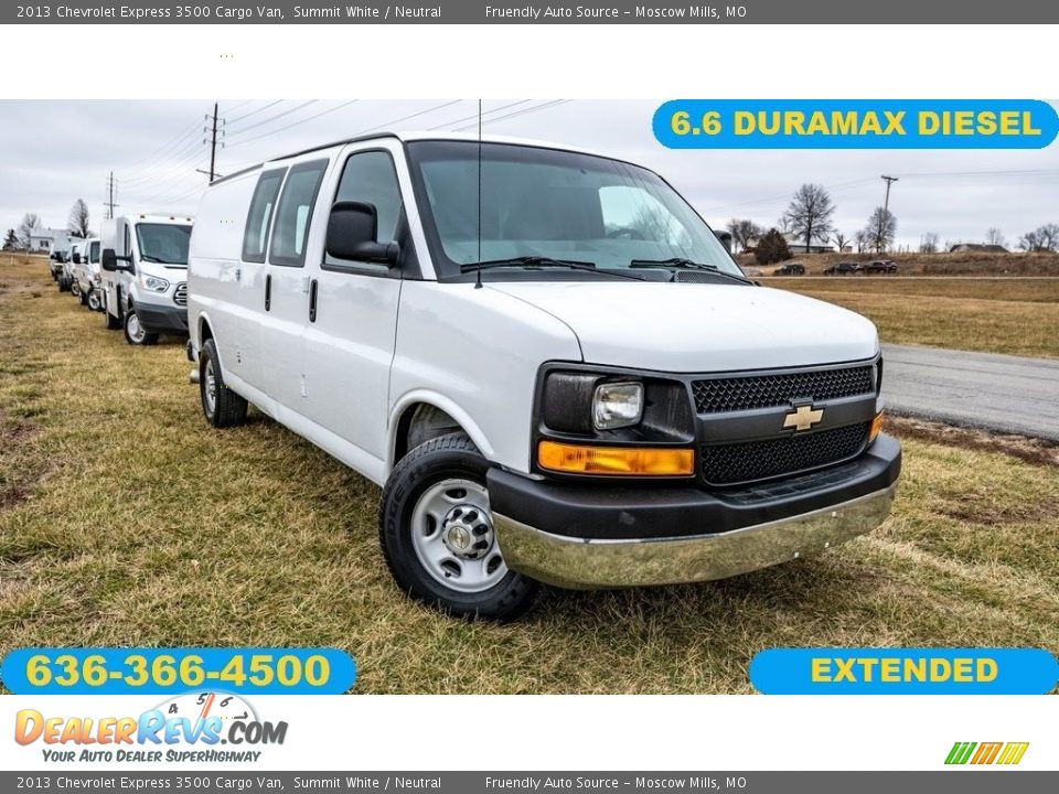 2013 Chevrolet Express 3500 Cargo Van Summit White / Neutral Photo #1