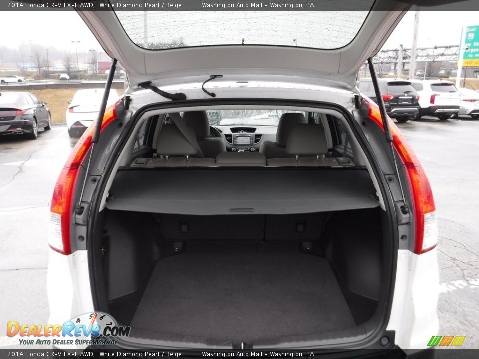 2014 Honda CR-V EX-L AWD White Diamond Pearl / Beige Photo #28