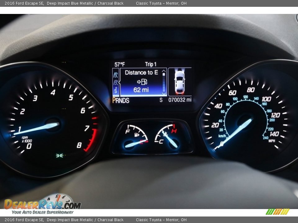2016 Ford Escape SE Deep Impact Blue Metallic / Charcoal Black Photo #9