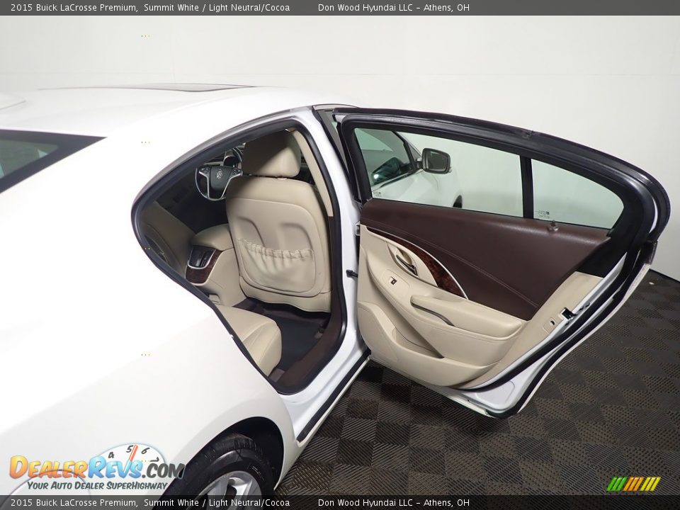 2015 Buick LaCrosse Premium Summit White / Light Neutral/Cocoa Photo #34