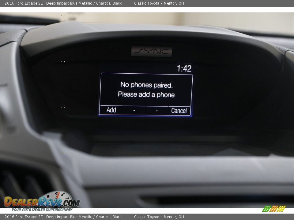 2016 Ford Escape SE Deep Impact Blue Metallic / Charcoal Black Photo #12