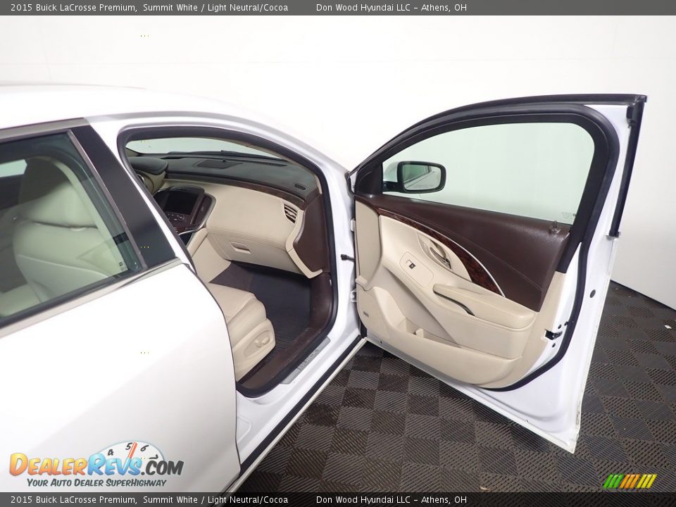 2015 Buick LaCrosse Premium Summit White / Light Neutral/Cocoa Photo #36