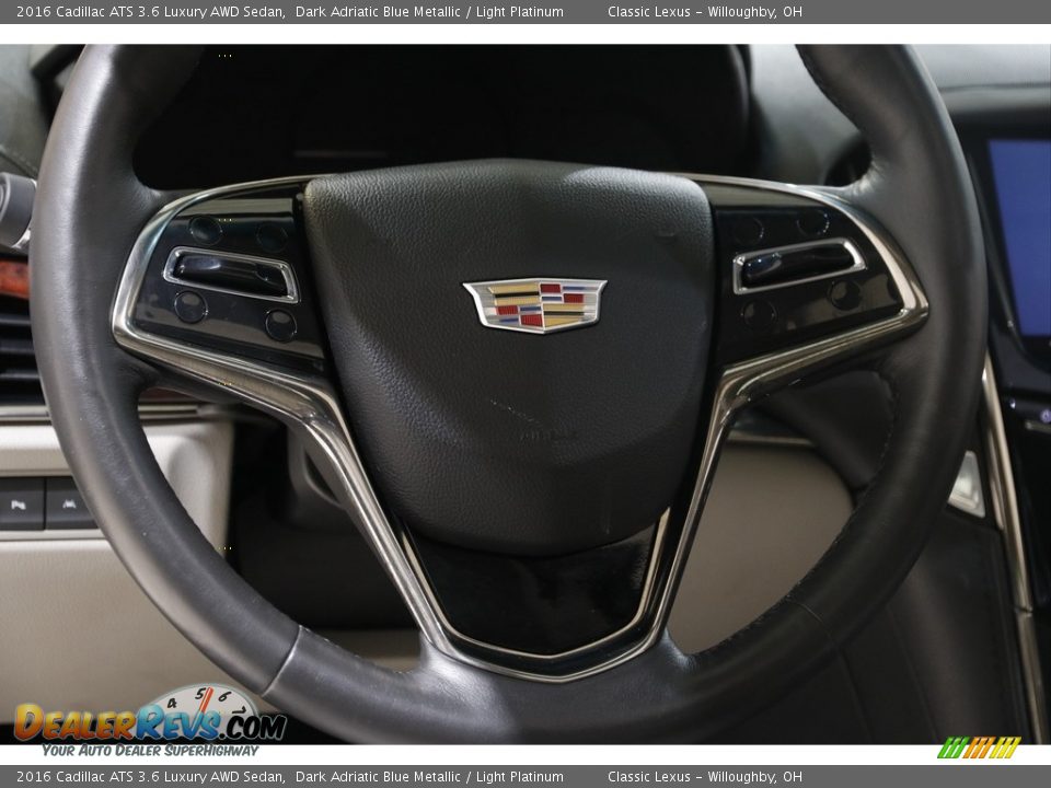 2016 Cadillac ATS 3.6 Luxury AWD Sedan Steering Wheel Photo #7