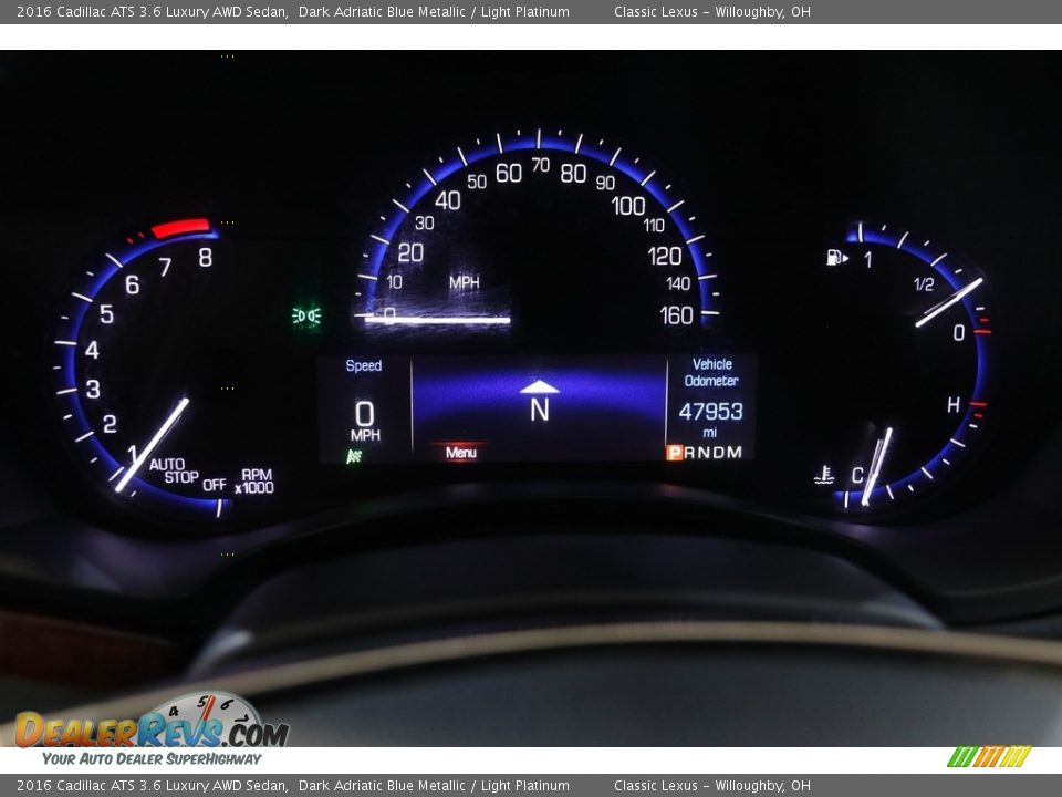 2016 Cadillac ATS 3.6 Luxury AWD Sedan Gauges Photo #8