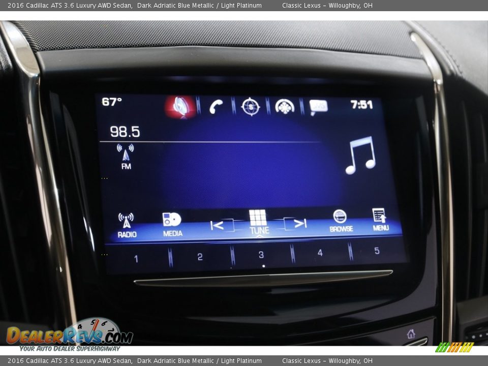 Controls of 2016 Cadillac ATS 3.6 Luxury AWD Sedan Photo #10