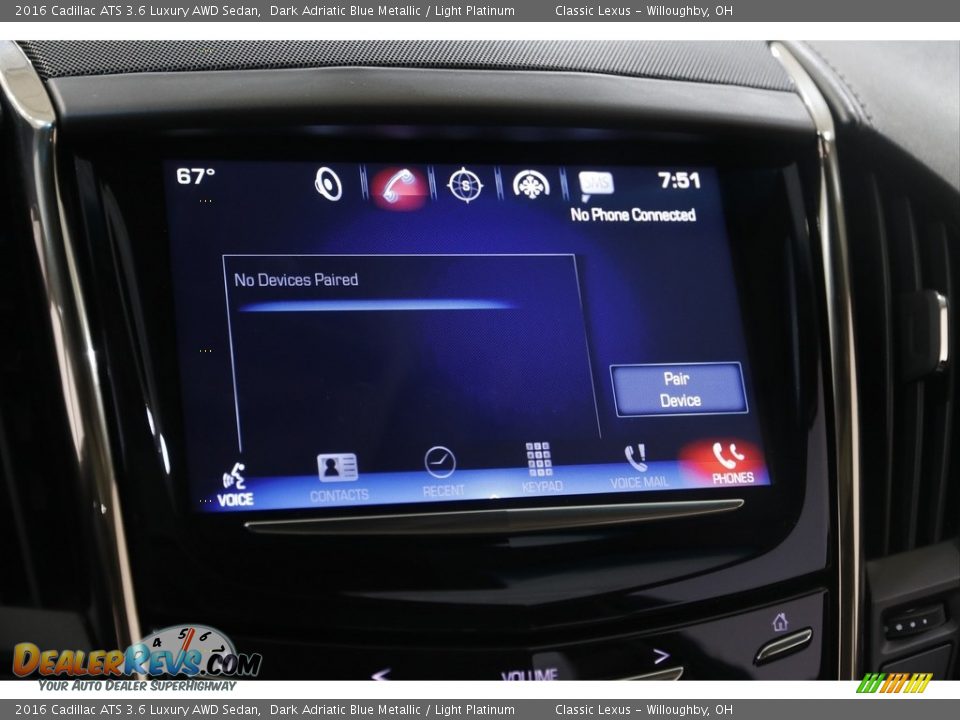 Controls of 2016 Cadillac ATS 3.6 Luxury AWD Sedan Photo #11