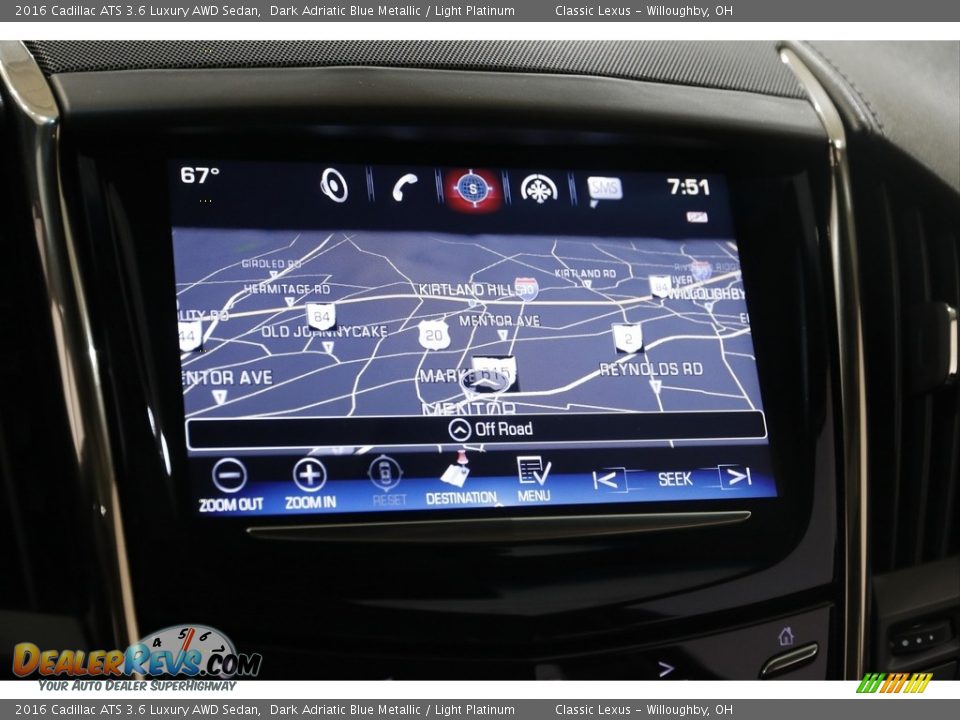 Navigation of 2016 Cadillac ATS 3.6 Luxury AWD Sedan Photo #12
