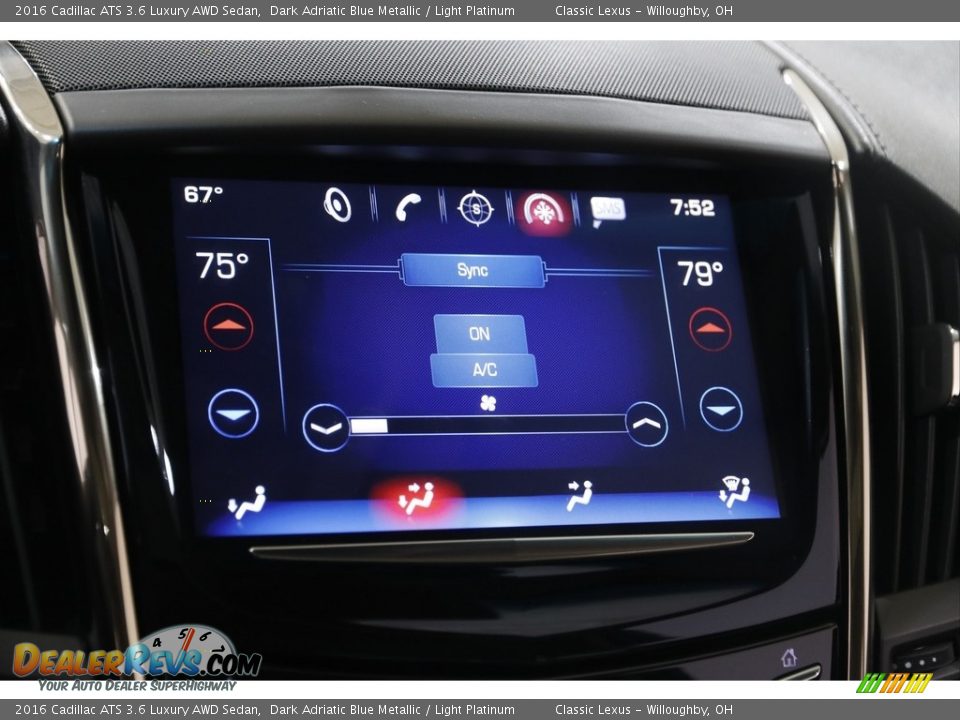 Controls of 2016 Cadillac ATS 3.6 Luxury AWD Sedan Photo #13
